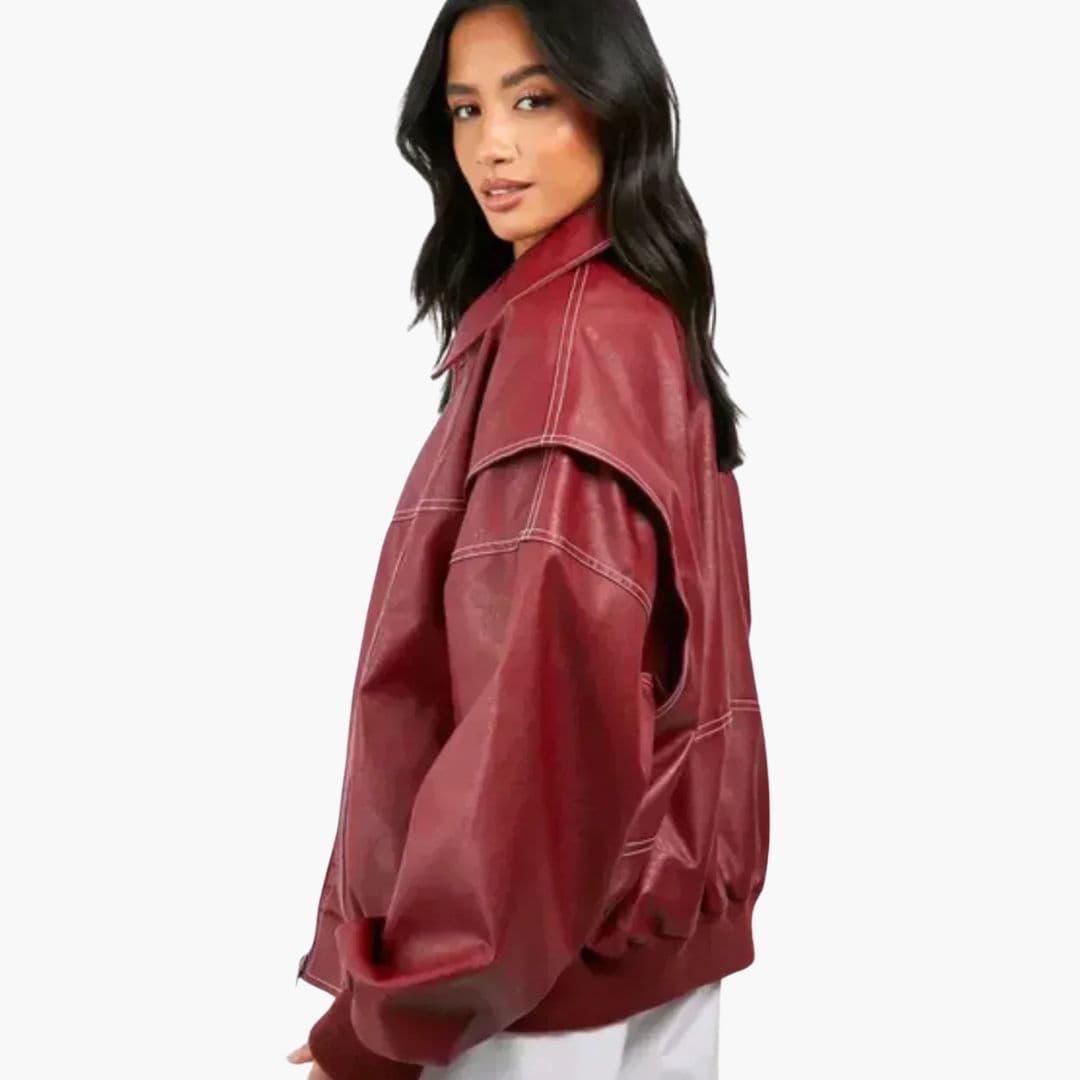 Veste Oversize Femme avec Fermeture Zippée