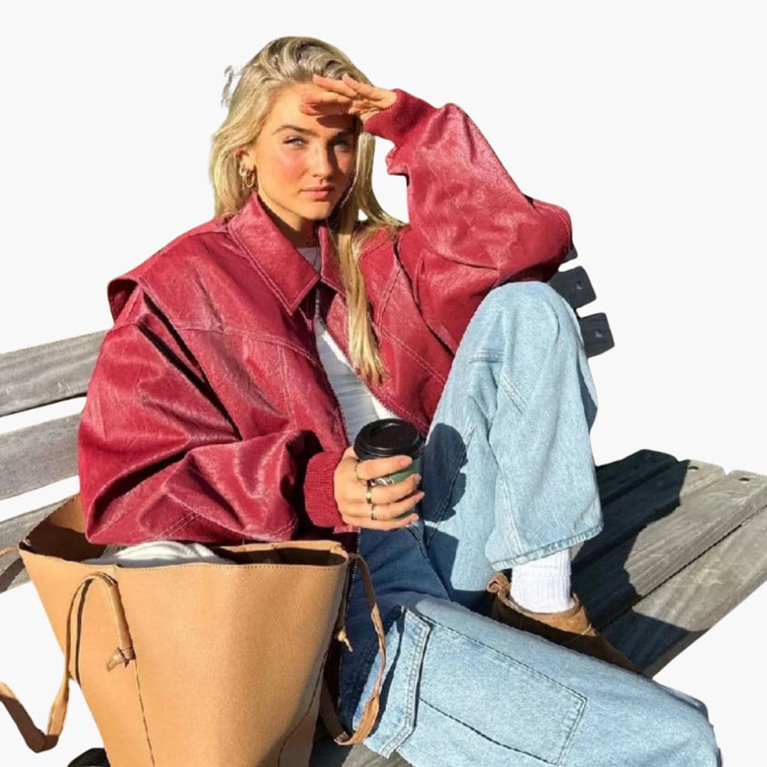 Veste Oversize Femme avec Fermeture Zippée