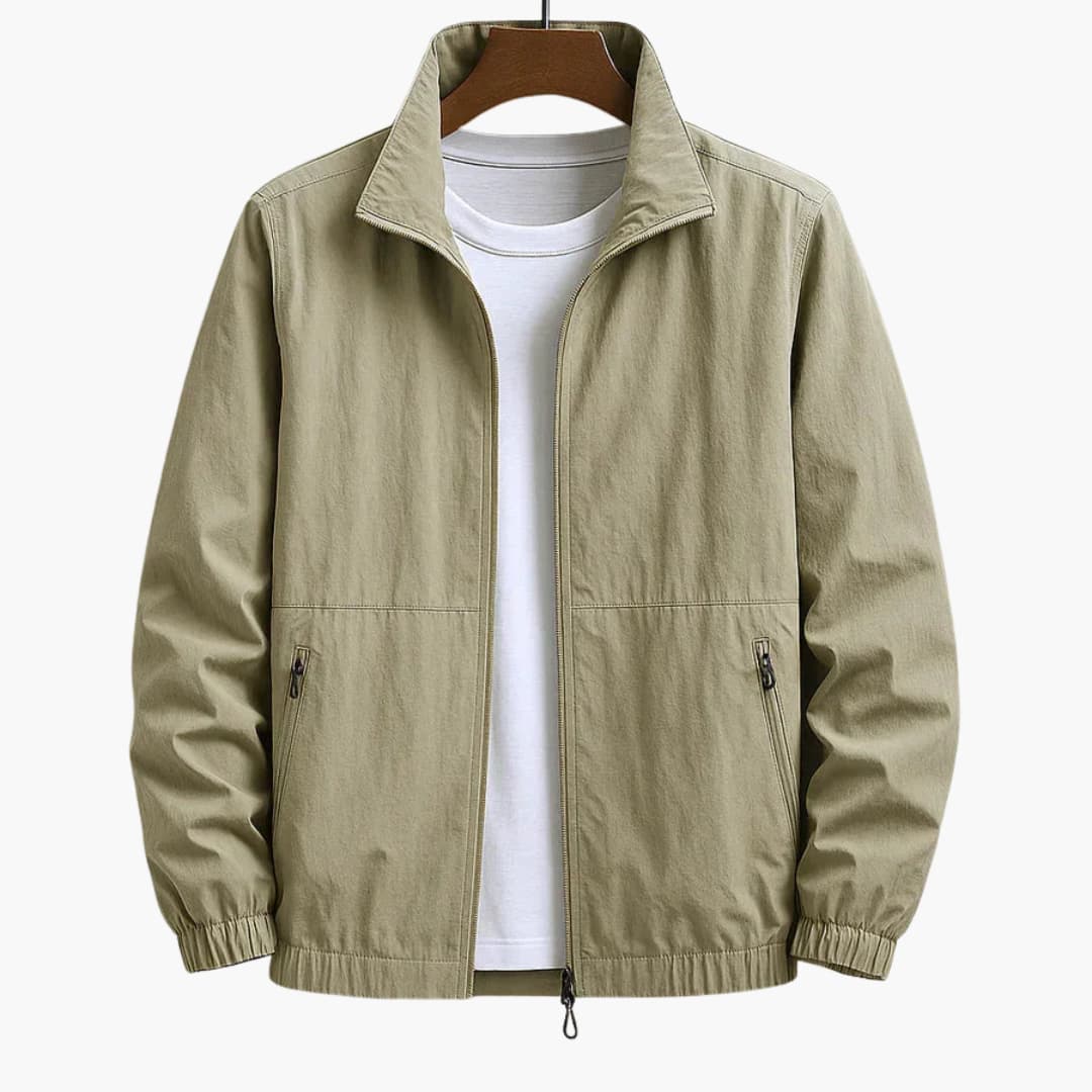 Veste pour homme avec fermeture éclair et poignets élastiques