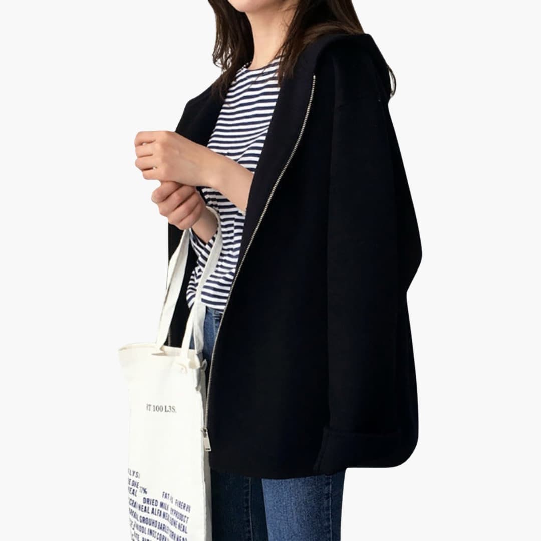 Veste à Capuche Pour Femme Avec Fermeture Zippée