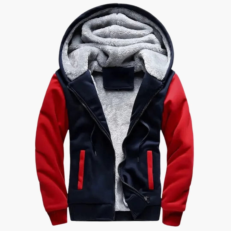 Veste à capuche homme avec fermeture zippée et poches avant