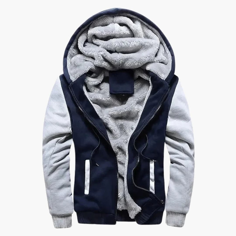 Veste à capuche homme avec fermeture zippée et poches avant