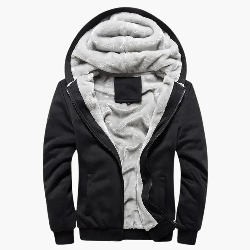 Veste à capuche homme avec fermeture zippée et poches avant