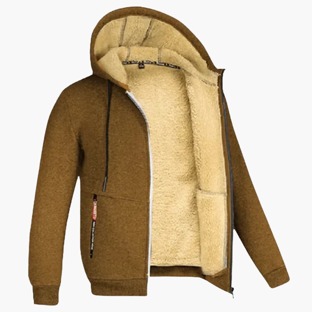 Veste à capuche pour homme avec fermeture zippée