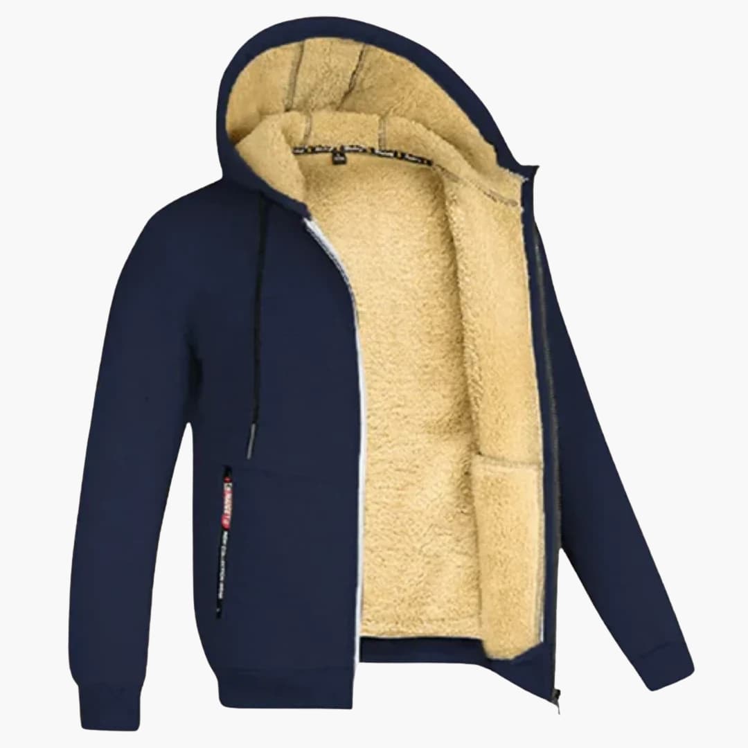 Veste à capuche pour homme avec fermeture zippée
