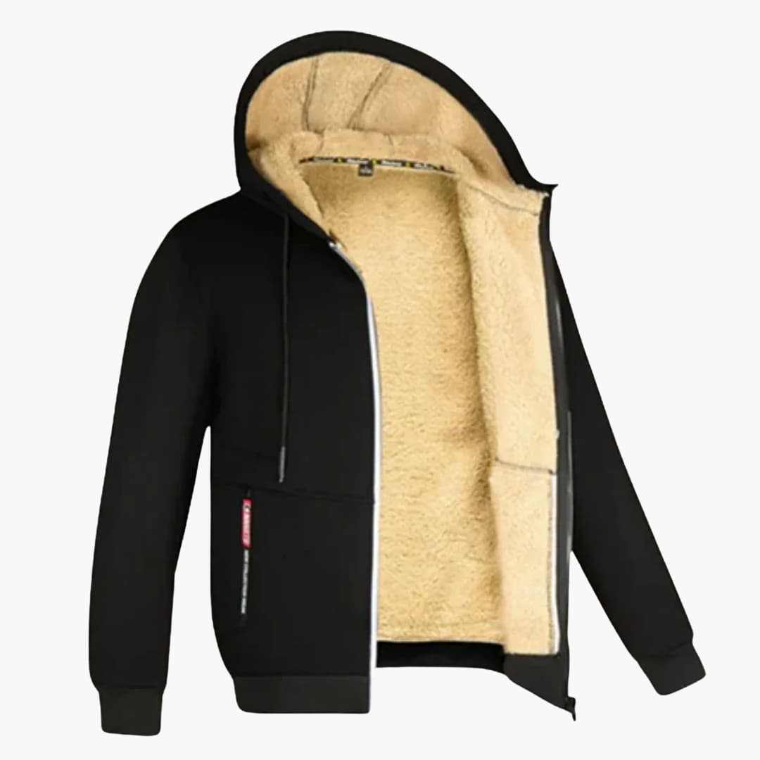 Veste à capuche pour homme avec fermeture zippée