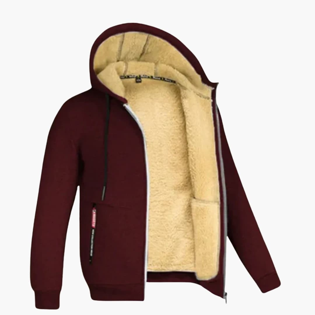 Veste à capuche pour homme avec fermeture zippée