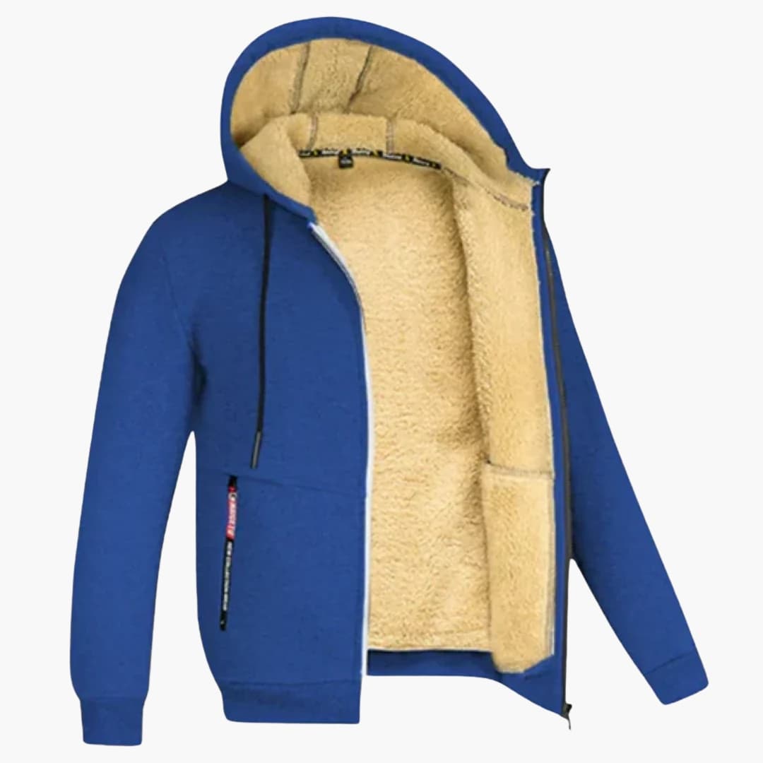 Veste à capuche pour homme avec fermeture zippée