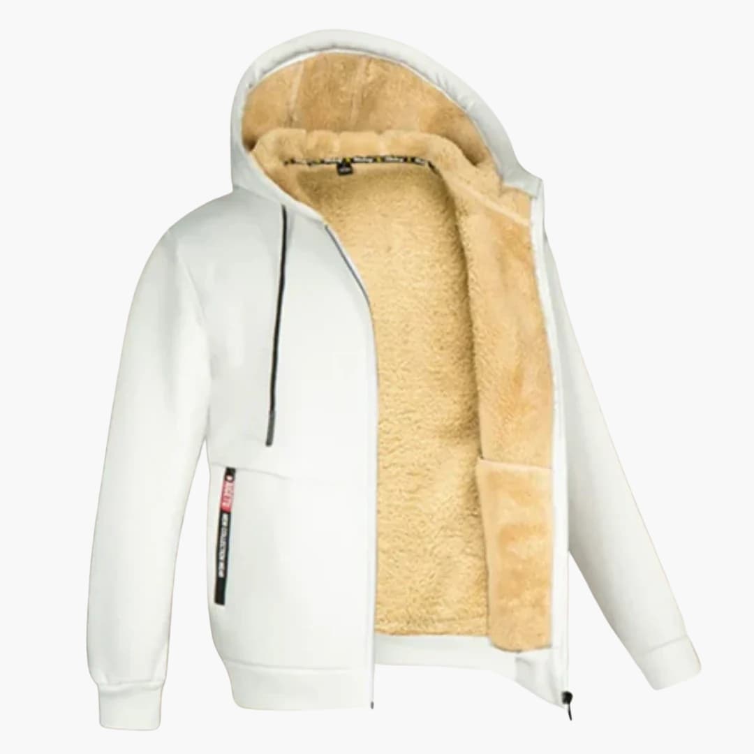 Veste à capuche pour homme avec fermeture zippée