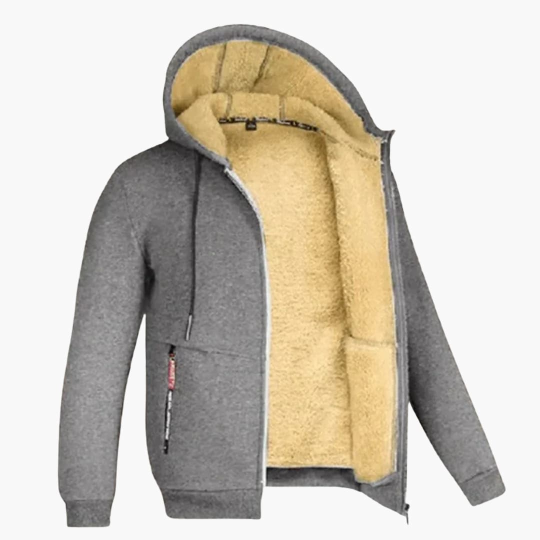 Veste à capuche pour homme avec fermeture zippée