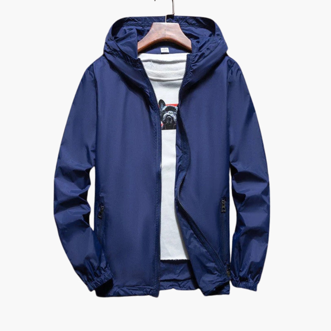 Felpa con cappuccio da uomo con tasche con cerniera