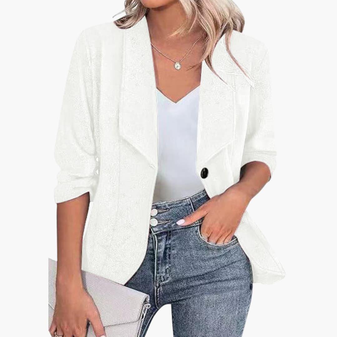 Blazer scintillant pour femme à la silhouette féminine