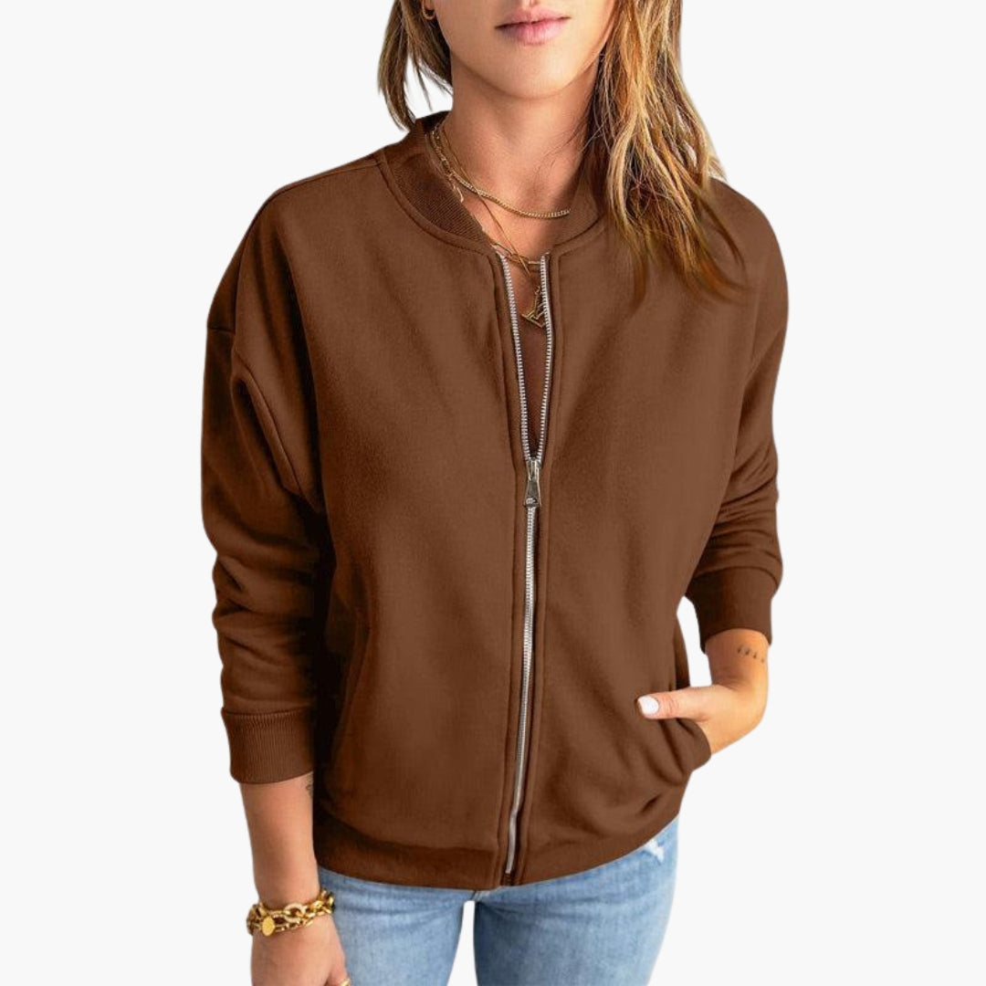 Giacca bomber donna con tasche laterali