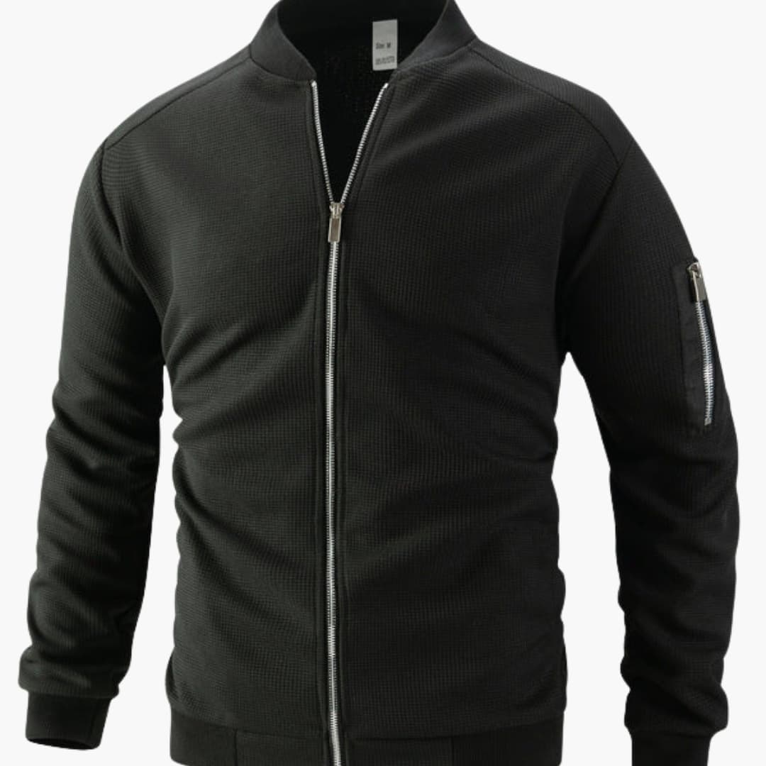 Giacca bomber uomo con collo alto e chiusura con zip