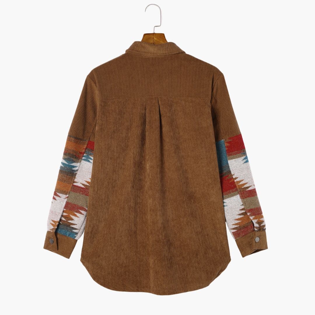 Veste chemise femme à boutons métal