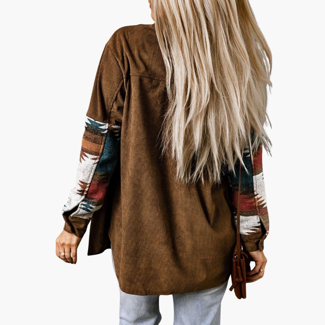 Veste chemise femme à boutons métal