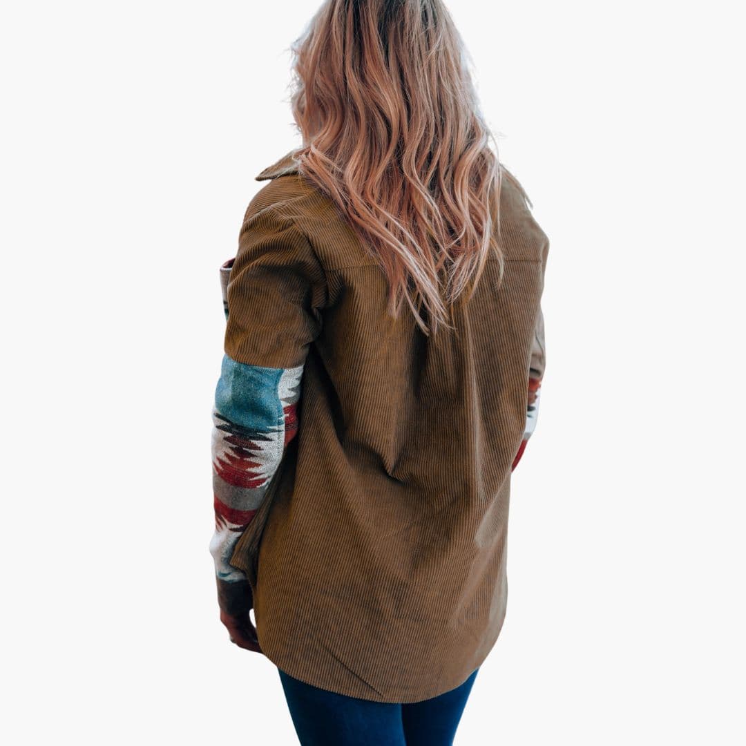 Veste chemise femme à boutons métal