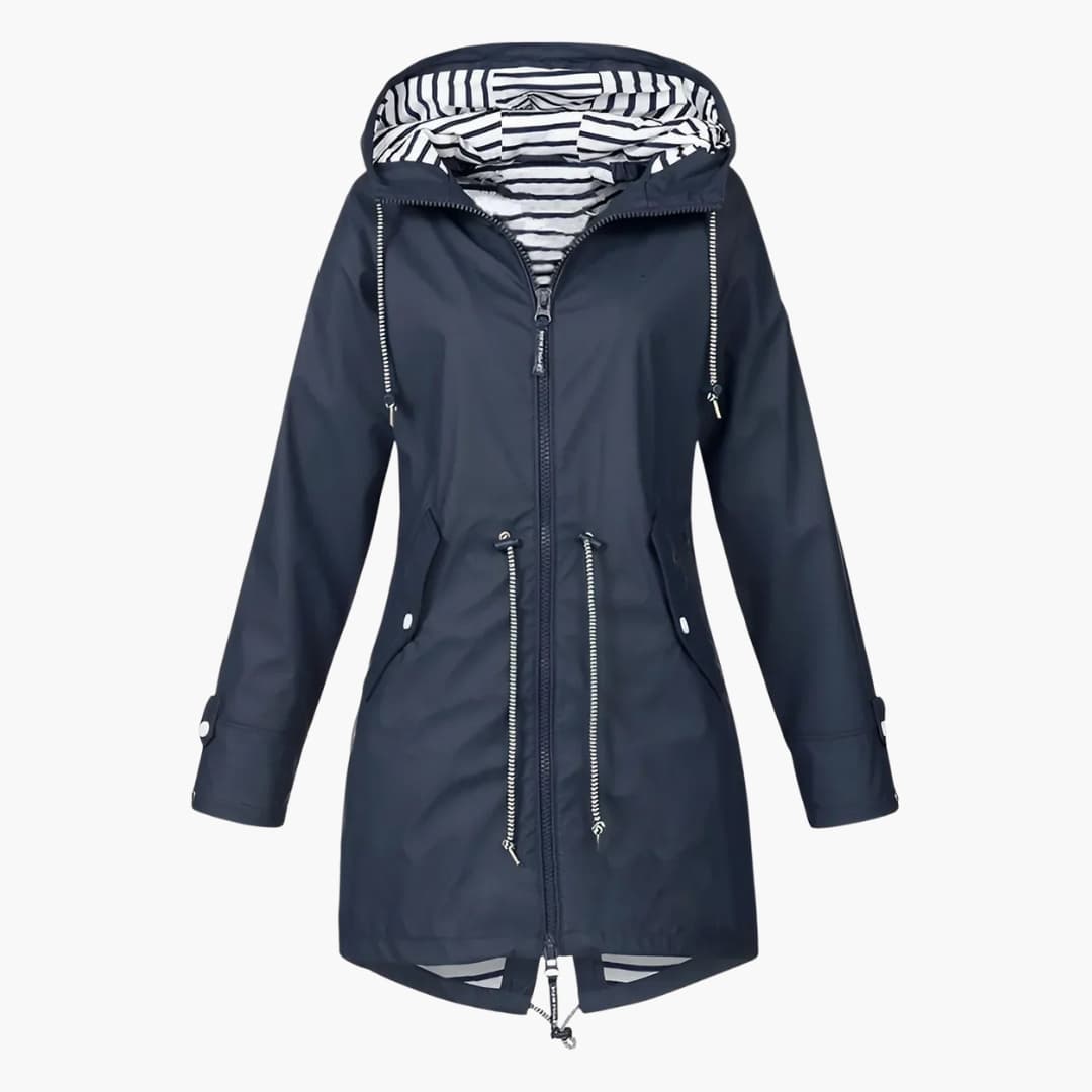 Veste coupe-vent femme longue à capuche