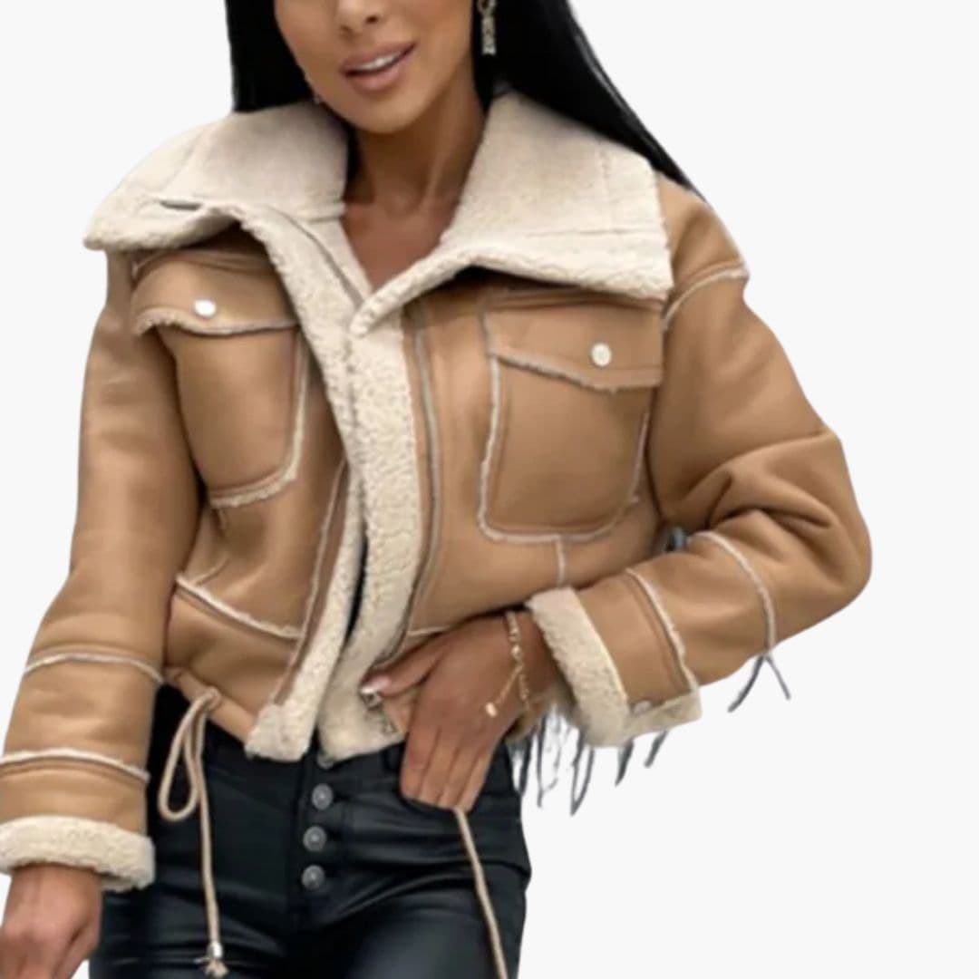 Veste courte femme avec fermeture zippée