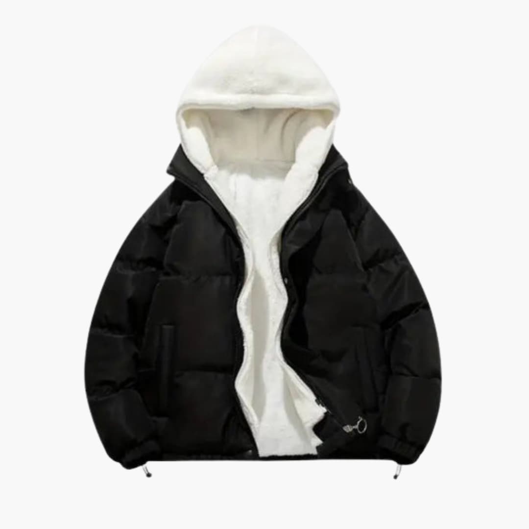 Veste d’hiver matelassée femme avec doublure polaire et capuche ajustable