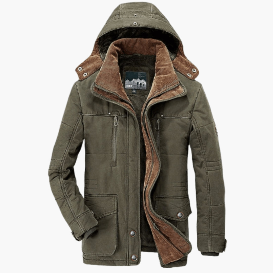 Veste d’hiver pour homme avec capuche