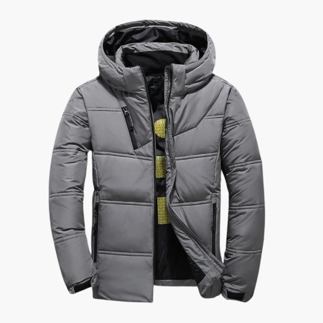 Veste d’hiver pour homme avec capuche et poches zippées