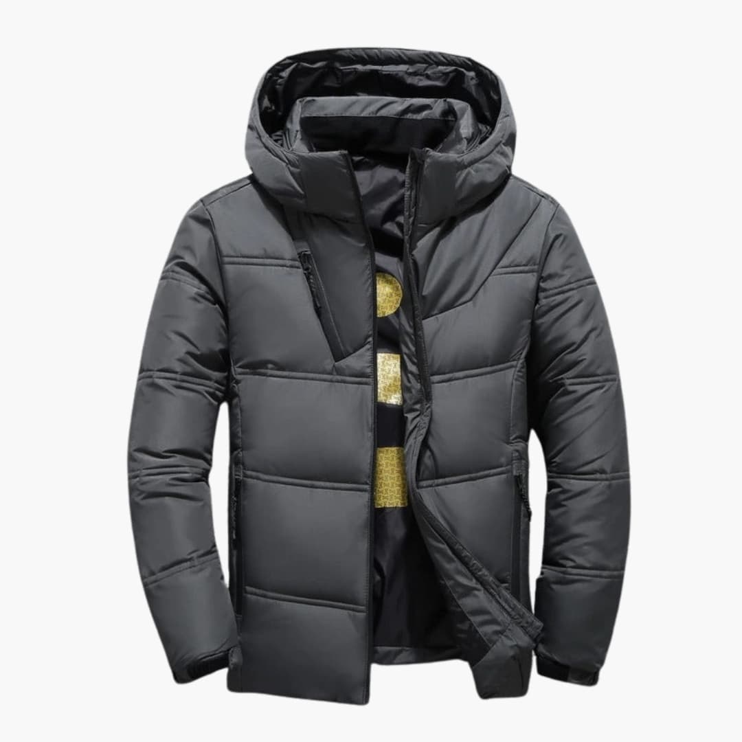 Veste d’hiver pour homme avec capuche et poches zippées