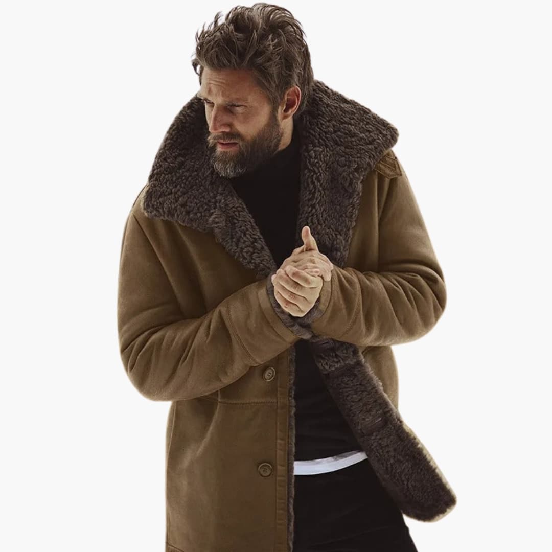 Veste d’hiver pour homme avec large col