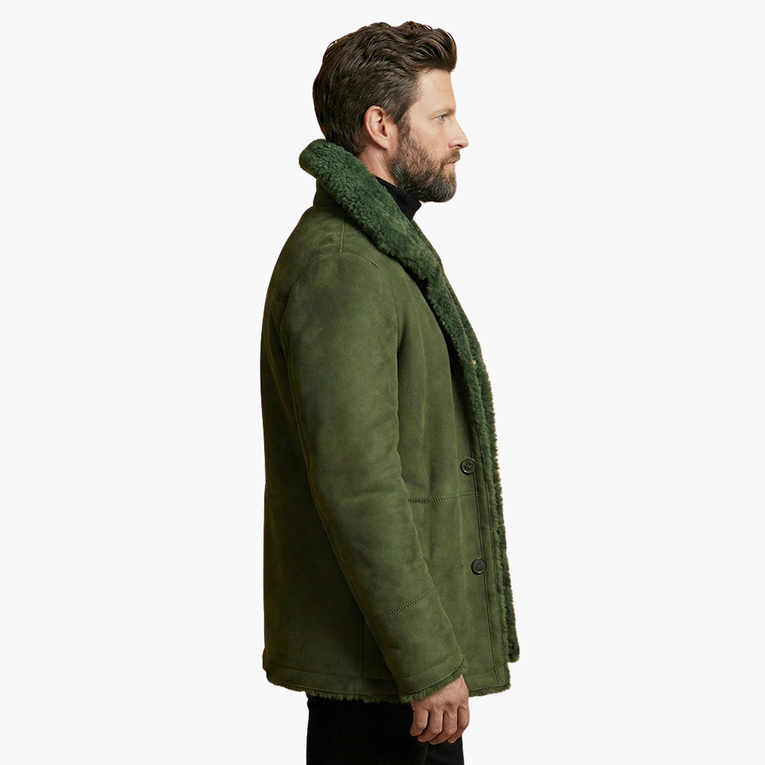 Men's winter jacket with wide collar