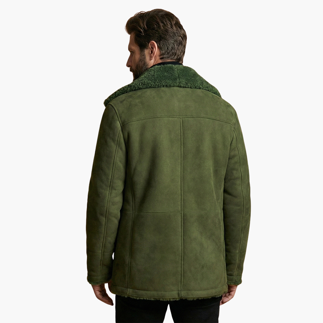 Men's winter jacket with wide collar