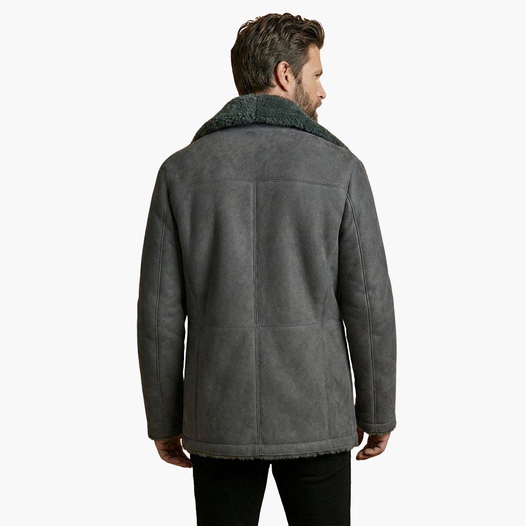 Men's winter jacket with wide collar