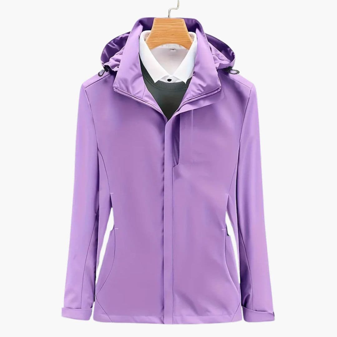 Veste de ski femme avec capuche et poches zippées