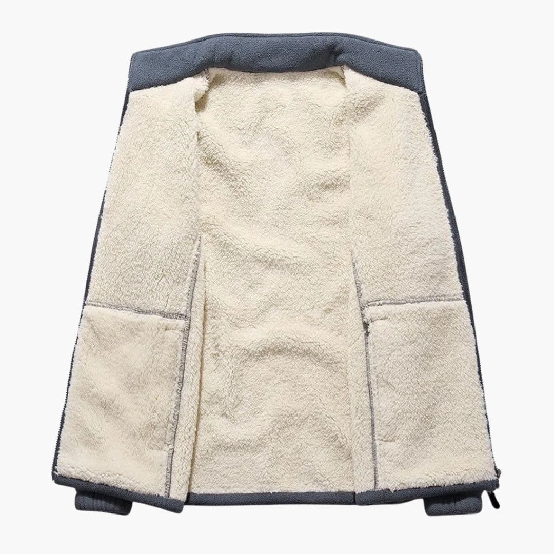 Veste de ski homme avec col montant et doublure épaisse