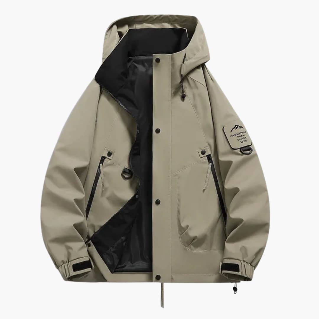 Veste de ski unisexe avec capuche intégrée et zip complet