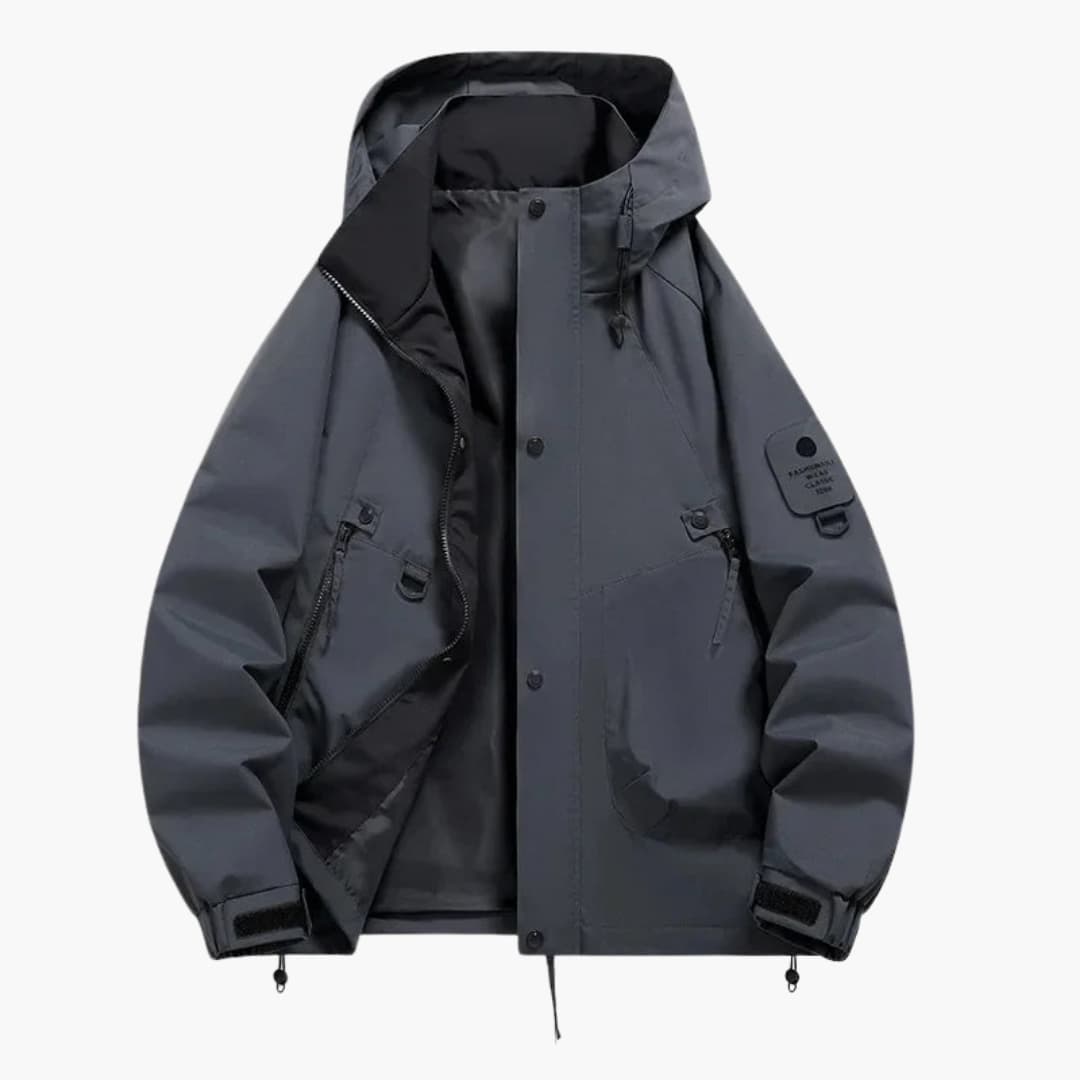 Veste de ski unisexe avec capuche intégrée et zip complet