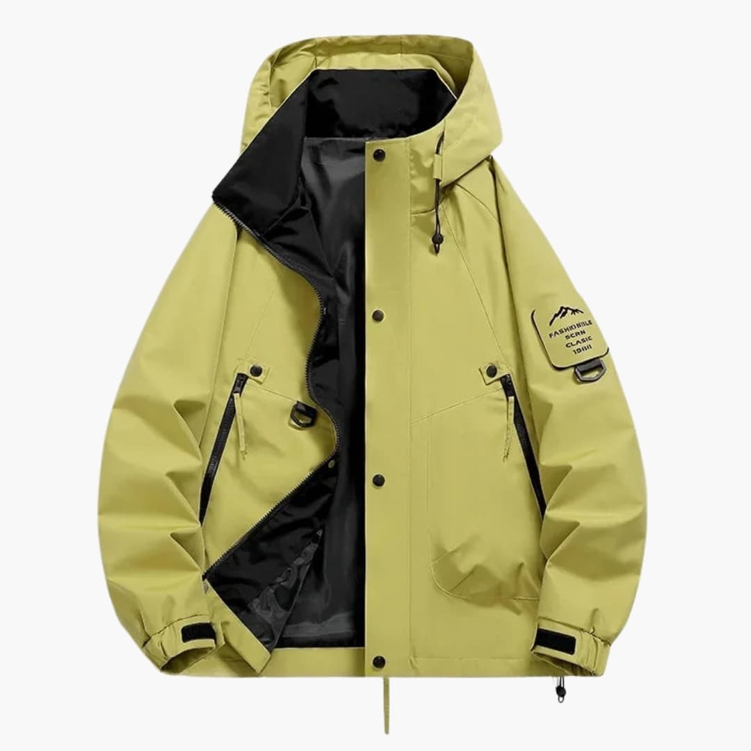 Veste de ski unisexe avec capuche intégrée et zip complet