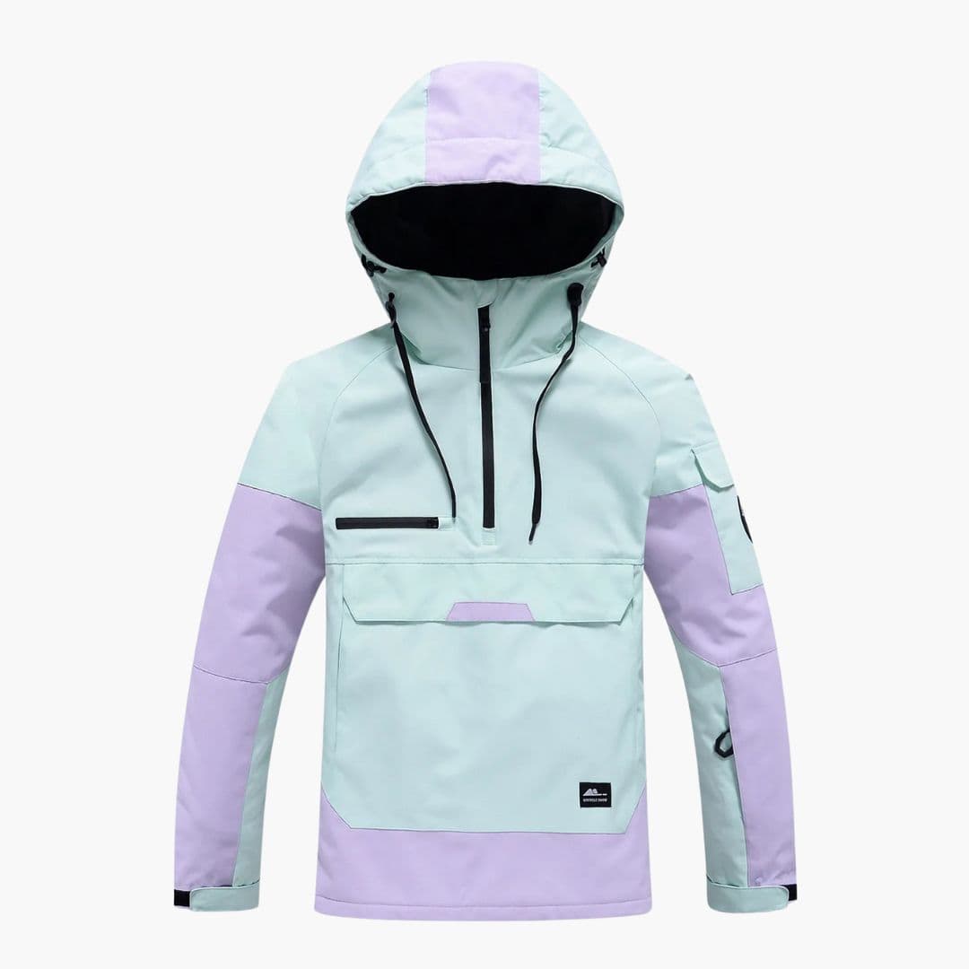 Veste de ski unisexe avec capuche et poches zippées