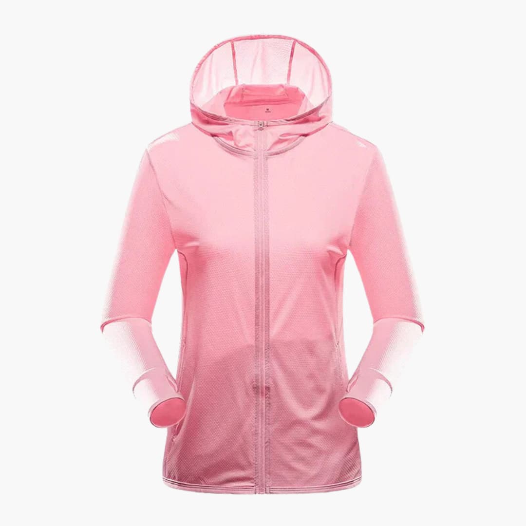 Giacca sportiva da donna con cappuccio e chiusura lampo