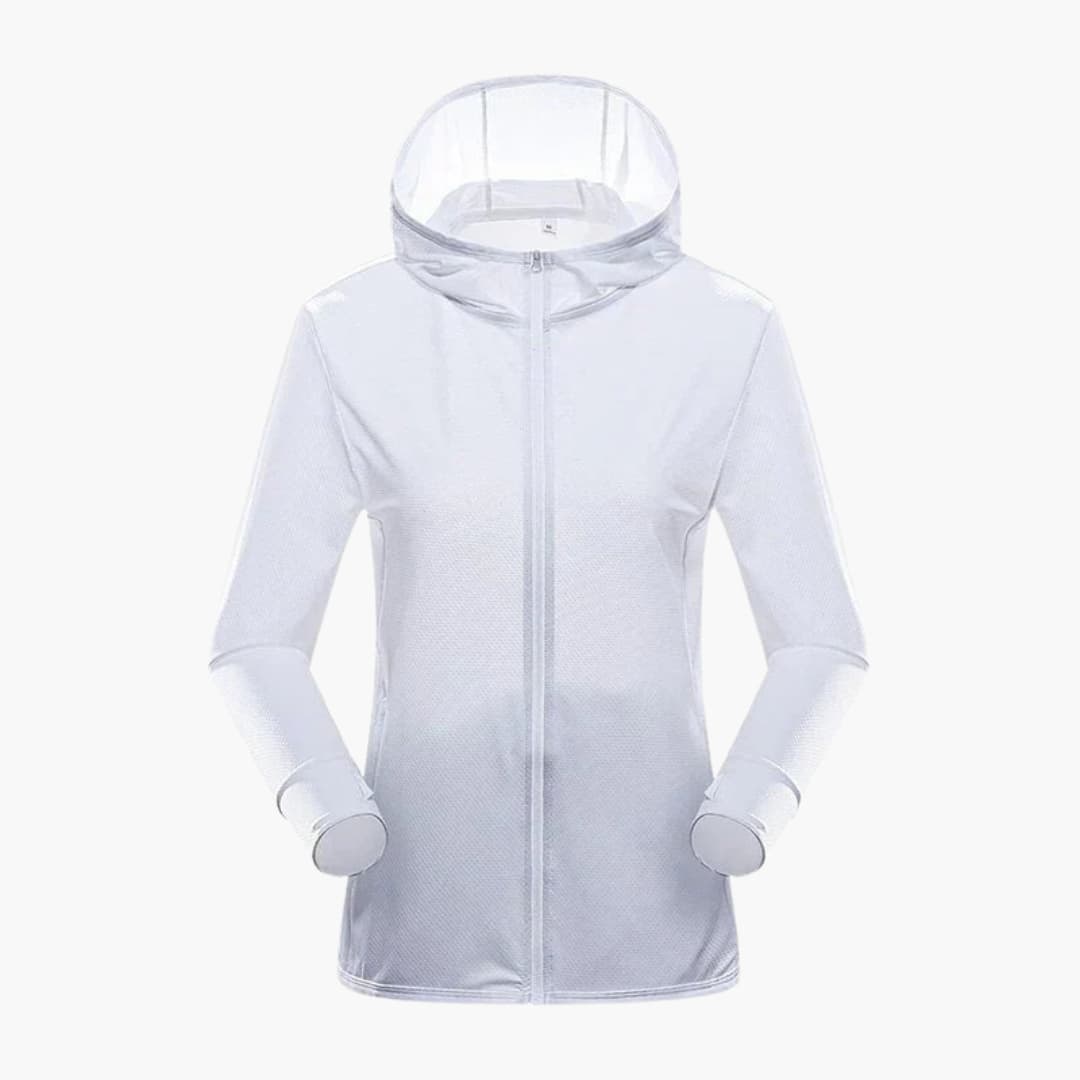 Giacca sportiva da donna con cappuccio e chiusura lampo