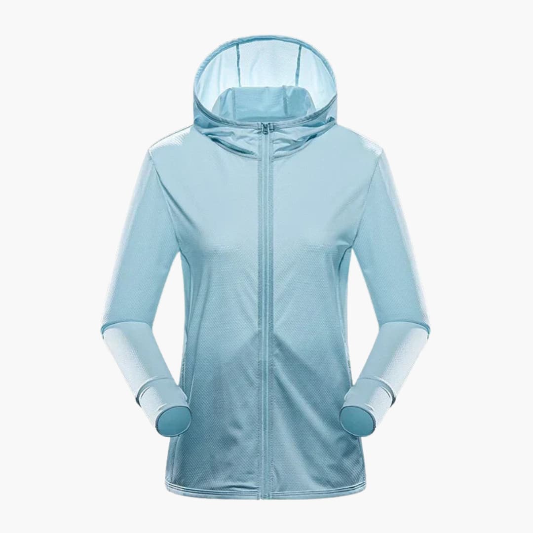 Giacca sportiva da donna con cappuccio e chiusura lampo