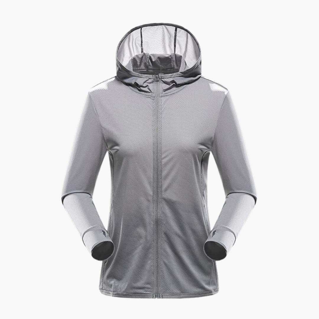 Giacca sportiva da donna con cappuccio e chiusura lampo