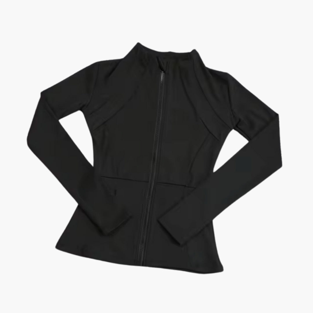 Women's long-sleeve zip-up sports jacket