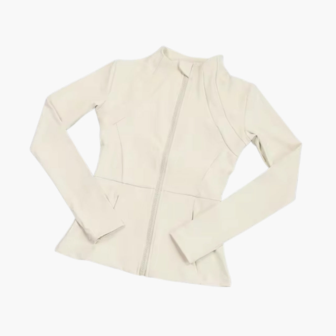 Women's long-sleeve zip-up sports jacket