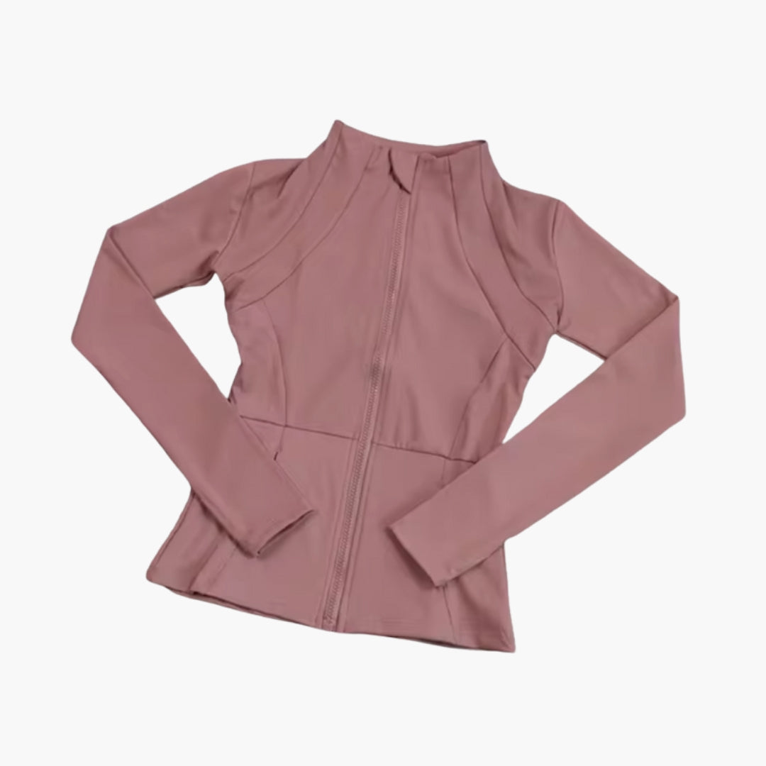 Women's long-sleeve zip-up sports jacket