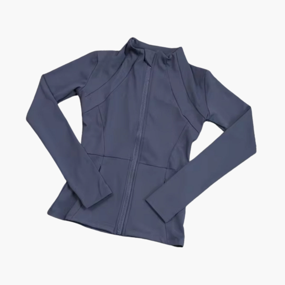Women's long-sleeve zip-up sports jacket