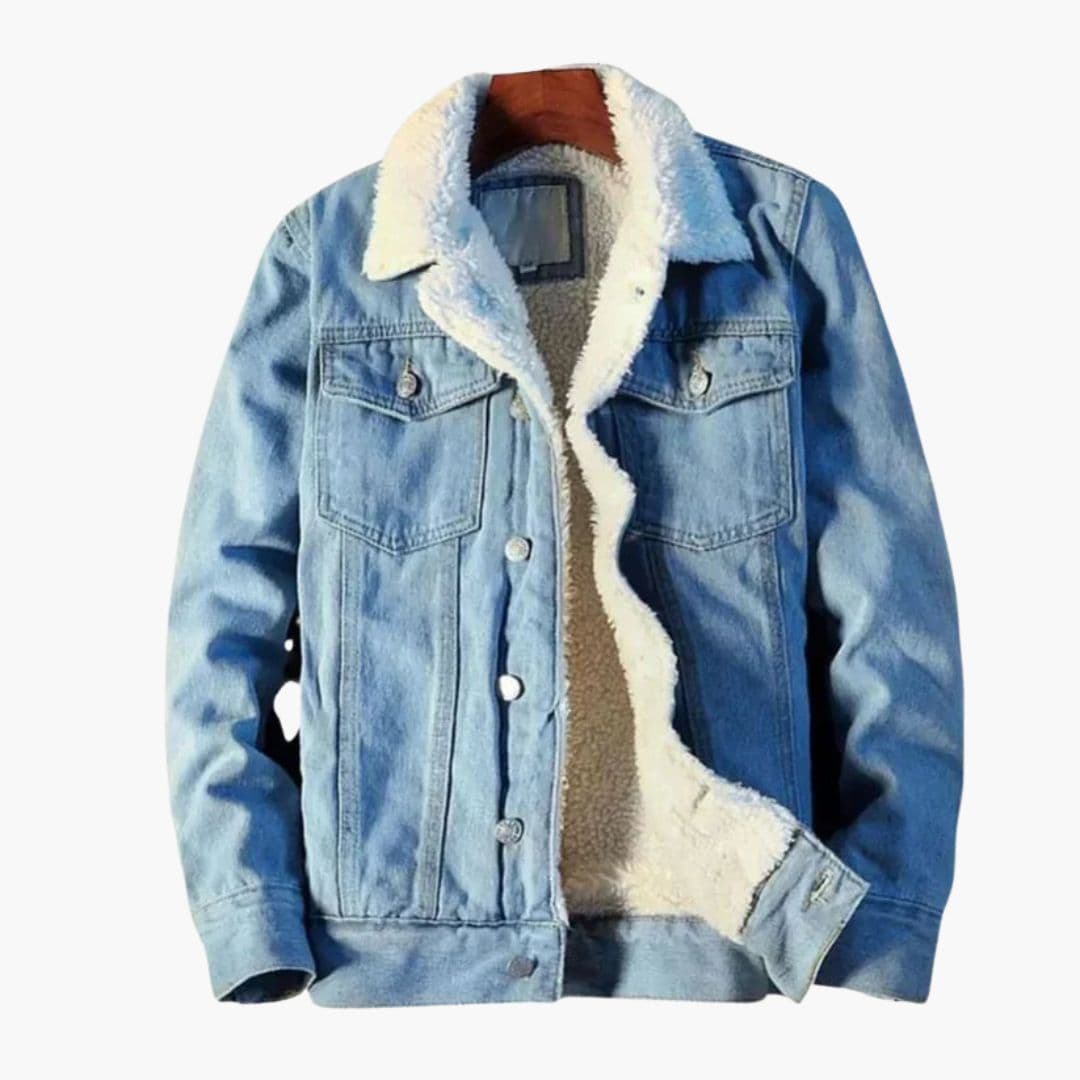 Veste en jean homme avec fermeture boutonnée