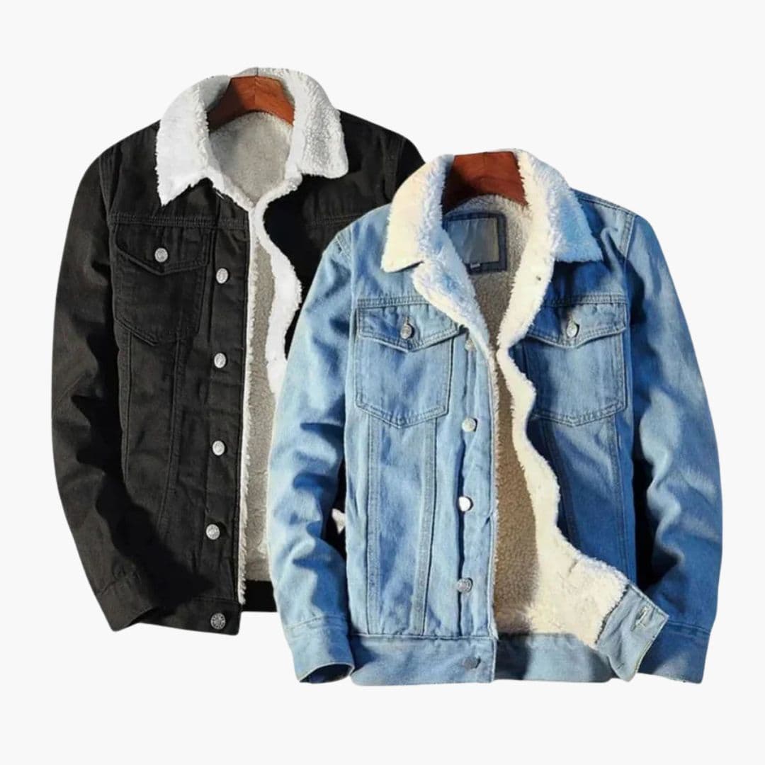 Veste en jean homme avec fermeture boutonnée