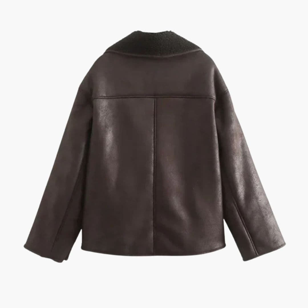 Veste femme à boutons avec col à revers