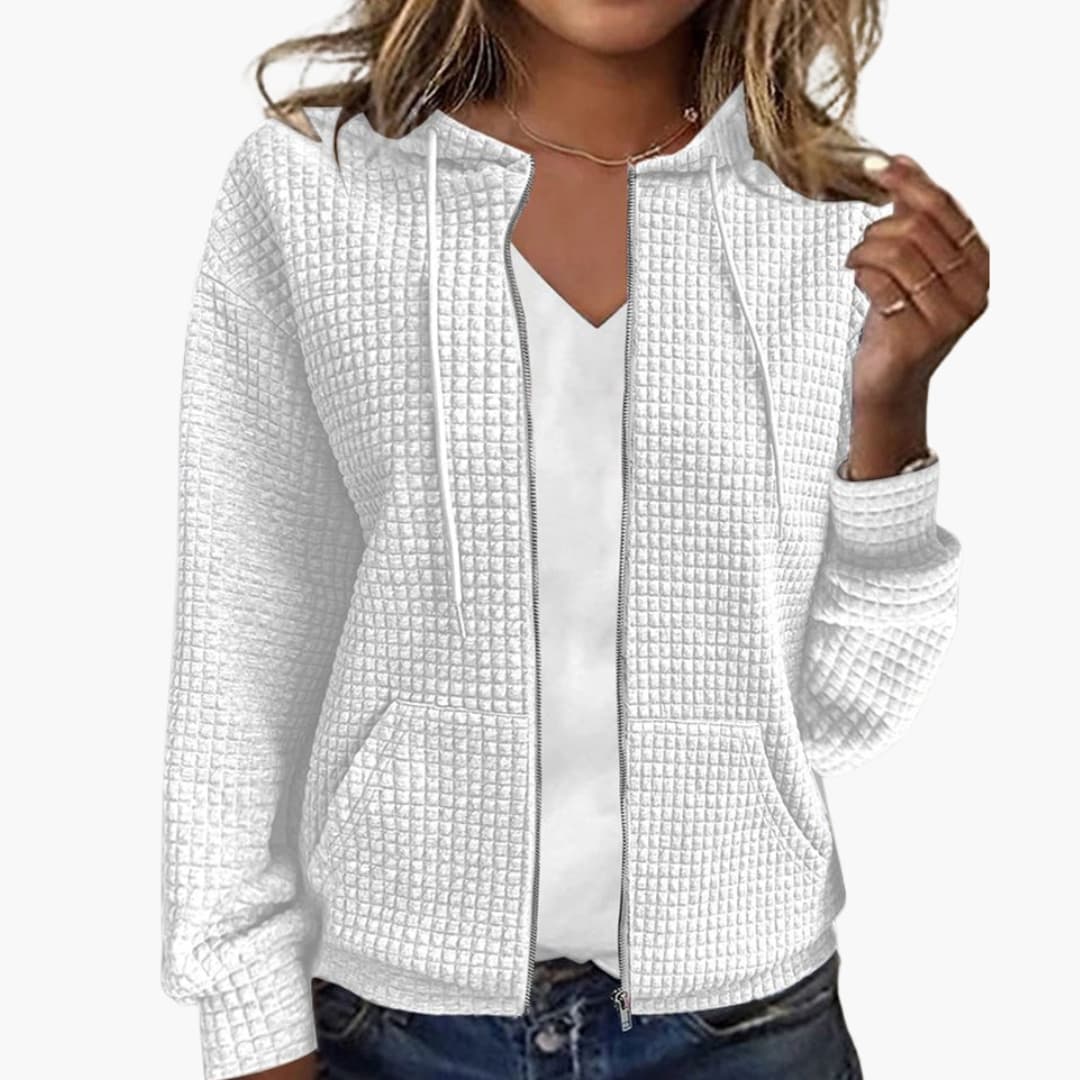 Veste femme à capuche avec fermeture zippée