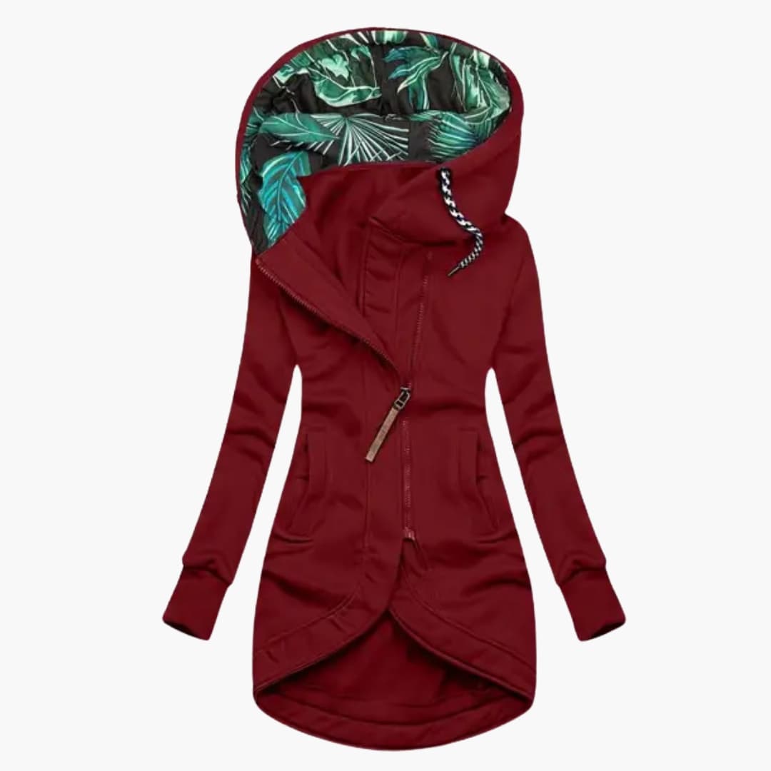 Veste femme à capuche avec poches latérales